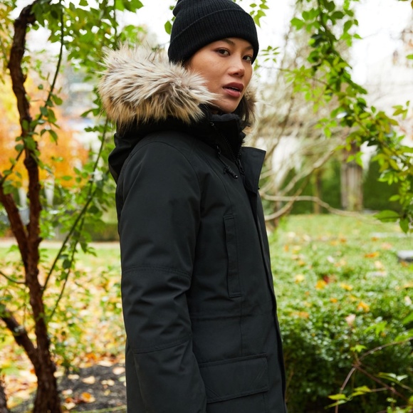ARITZIA TNA Black Parka with Fur Trim - Picture 5 of 16